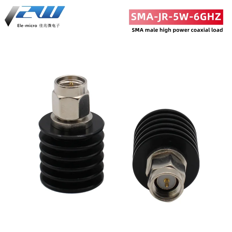 1 Pcs Sma Load Sma Male High Power Coaxial Load Connector 5W With Heat Sink Dc-6Ghz Sma-J Male Terminal Load Resistance 1 Pcs Sma Load Sma Male High Power Coaxial Load Connector 5W With Heat Sink Dc-6Ghz Sma-J Male Terminal Load Resistance
