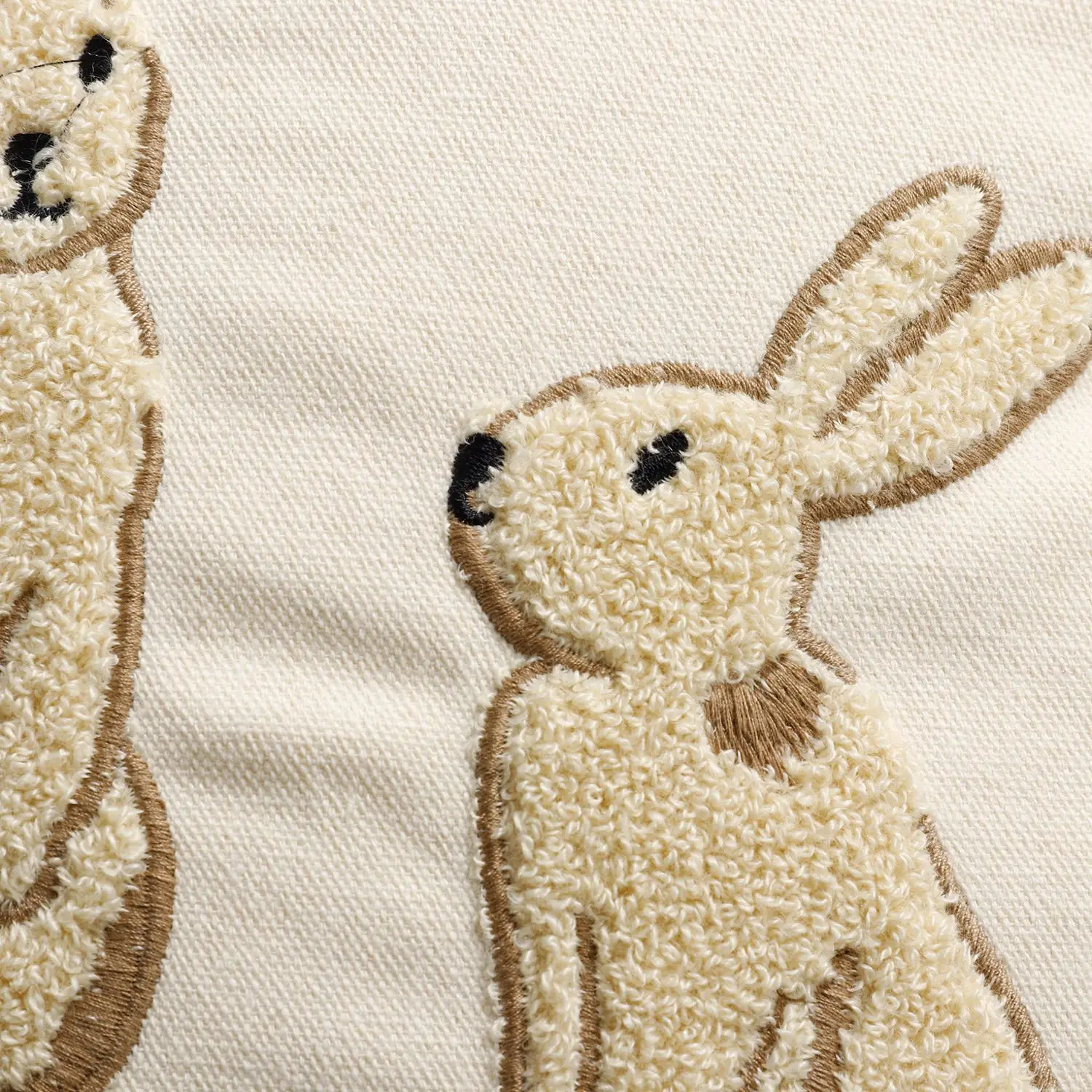 Neuer Osterhasen-Handtuch-gestickter Kissenbezug Cojines Spring Garden Outdoor Baumwolle und Leinen bestickter Überwurf-Kissenbezug – Detail 6