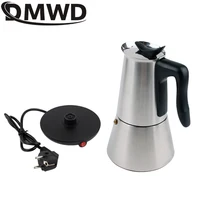 Machine à moka italienne expresso, 6 tasses, 300ml, percolateurs à café en acier inoxydable, Pot Moka électrique, Machine à café électrique Portable 2
