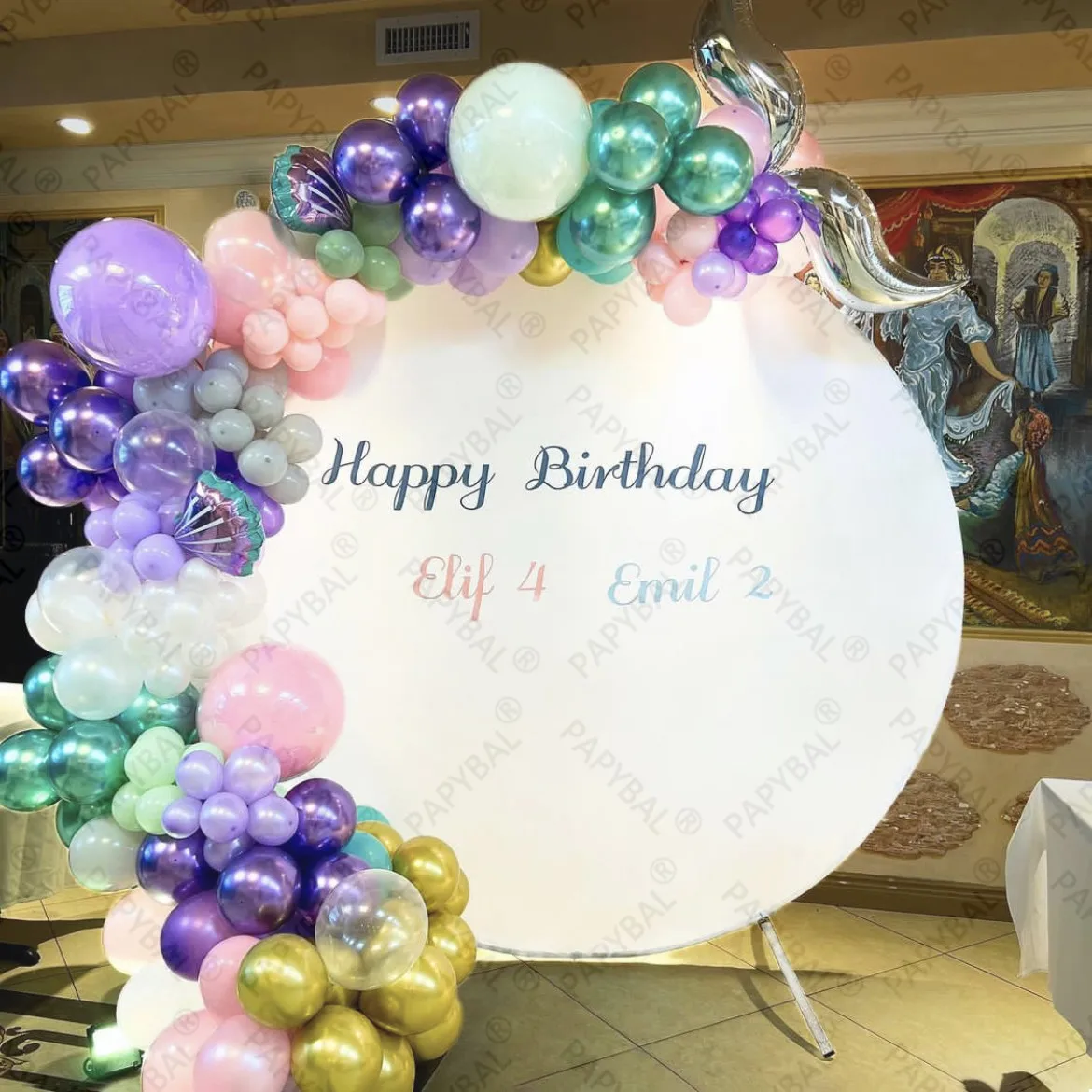 

103PCS Mermaid Tail Theme 24inch Silver Shape S Foil Balloon For Girl's Birthday Party Wedding Valentine Day Decor Arch Supply