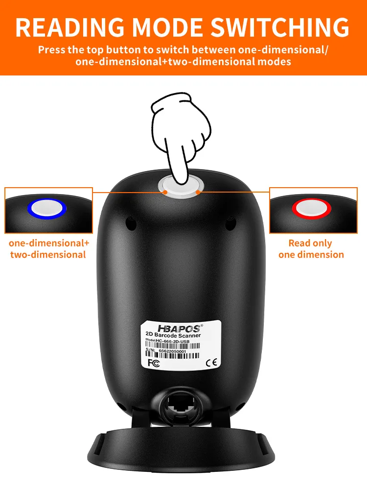 Desktop Barcode Scanner 1d 2d qr Code Omnidirecional de Alto Desempenho Auto Sense Data Matrix Bar Code Reader para Loja de Pagamento - Imagem 6
