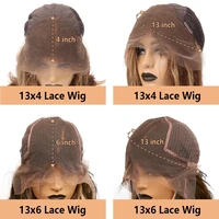 36 pouces chocolat brun vague de corps HD dentelle avant perruque de cheveux humains brésilien 13x6 dentelle frontale perruques pré-plumées pour les femmes 200 densité 6