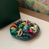 Korean Handmade Ring Holder Jewelry Storage Desktop Home Decorative Disk Ring Slot Storage Ceramics Tray Photography Props 1
