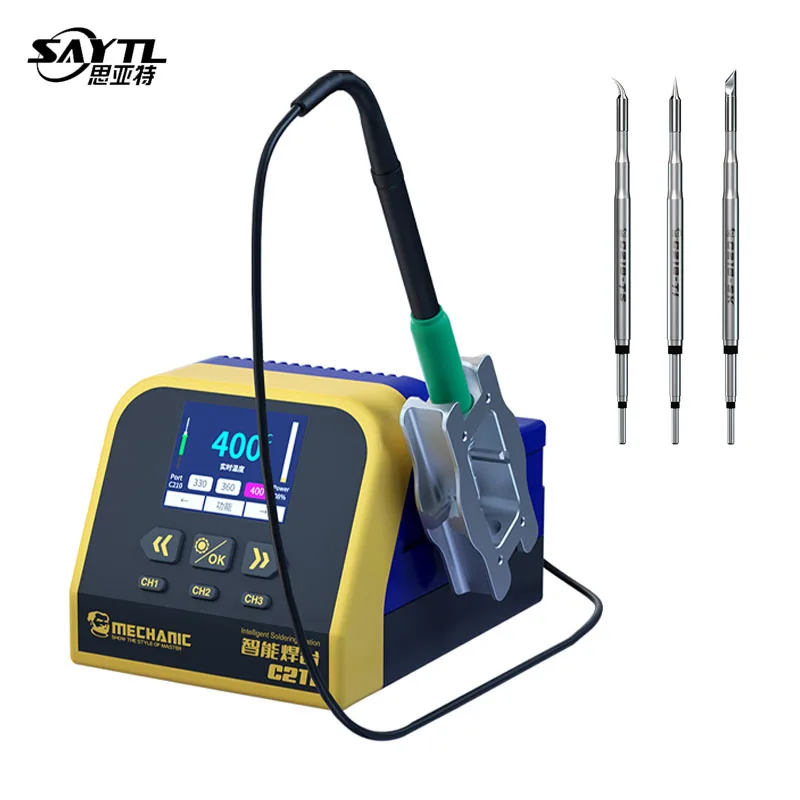 

Паяльная станция Mechanic T210 с умным цифровым дисплеем, паяльная станция 2S с быстрым нагревом, совместимая с JBC C210, наконечники паяльника