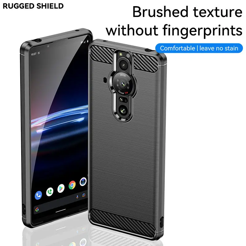 Carbon Fiber Skin Soft Silicone TPU Phone Case