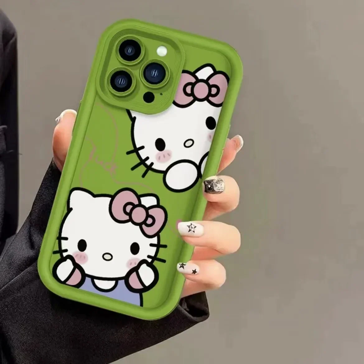 thumbnail image 1 of Sanrio-fundas de teléfono de Hello Kitty Cat para iPhone, protección de lente suave, regalo encantador, 12, 14, 15, 11, 13 Pro Max, XS, XR, 8, 7 Plus, SE2, 1 of 5