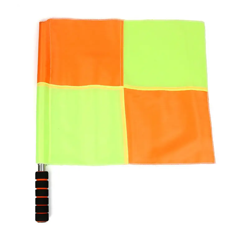Soccer Referee Flag Competition Football Small Grid Shape Linesman Flags Referee Equipment 1/2 Pcs