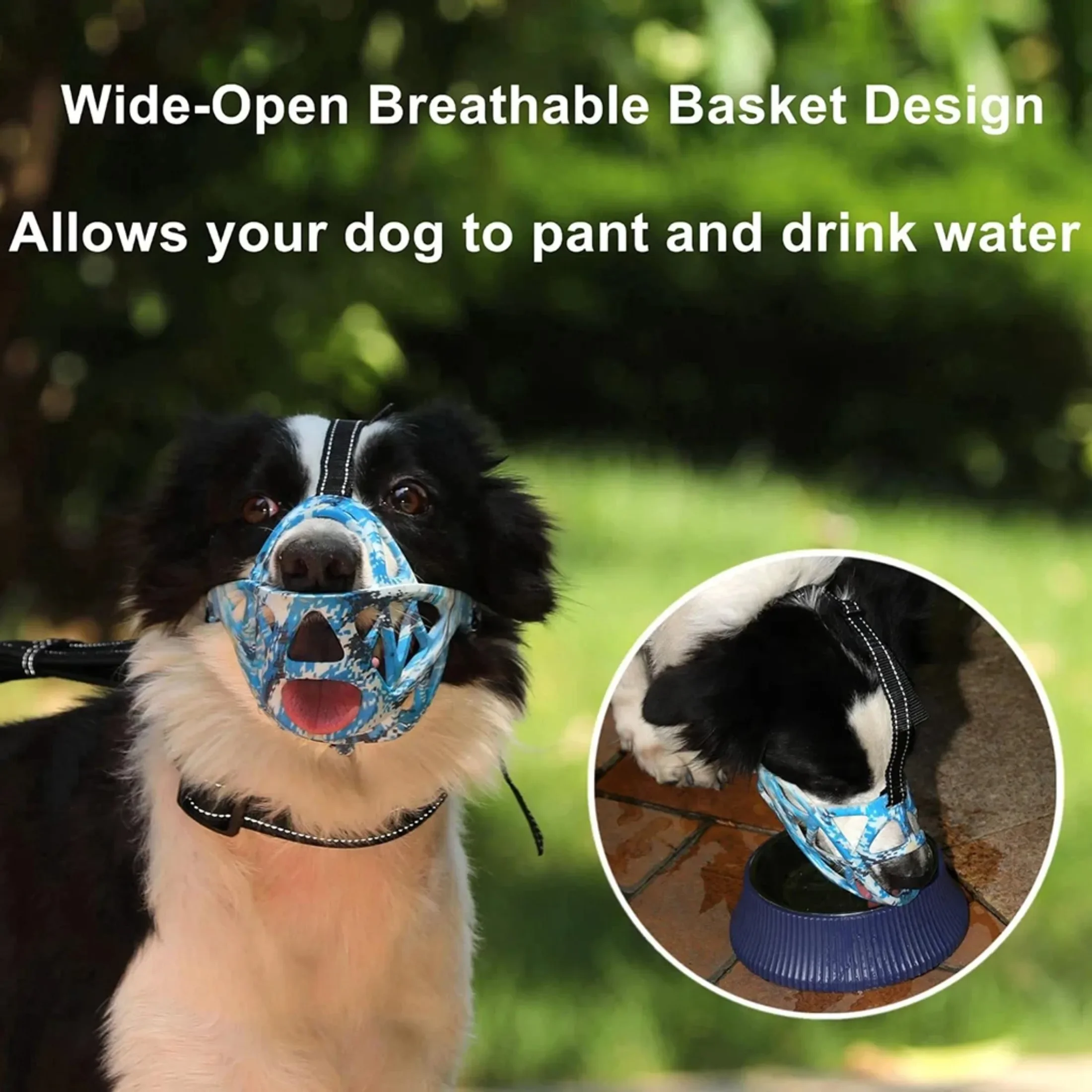 Dog Muzzle for Large Medium Small Dogs Pet Basket Adjustable for Grooming Drinkable Sturdy Cage dog muzzle
