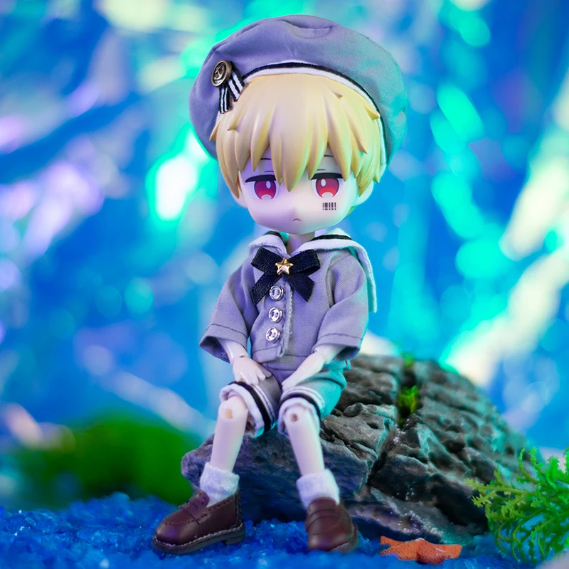 Ob11 Doll Clothes Navy Suit School Uniform Doll Sailor Suit Clothes Top Shorts Hat For Molly Gsc Doll p9 1 / 12bjd Doll 2
