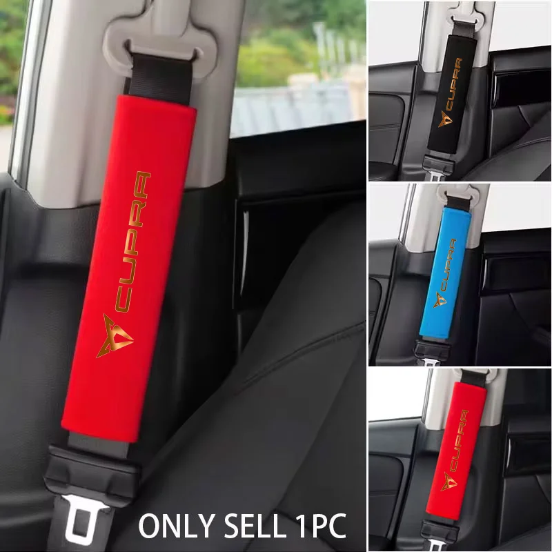 Protezione in pelle per cintura di sicurezza auto, 2 pezzi, per Seat Cupra Ateca Born Leon IBIZA Raval Formentor Terramar - immagine 3