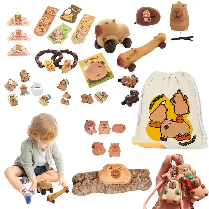 Capybara Adventskalender 2025 - 24 Türchen Mit 3D-Figuren | Weihnachtsdekoration Für Tisch & Regal