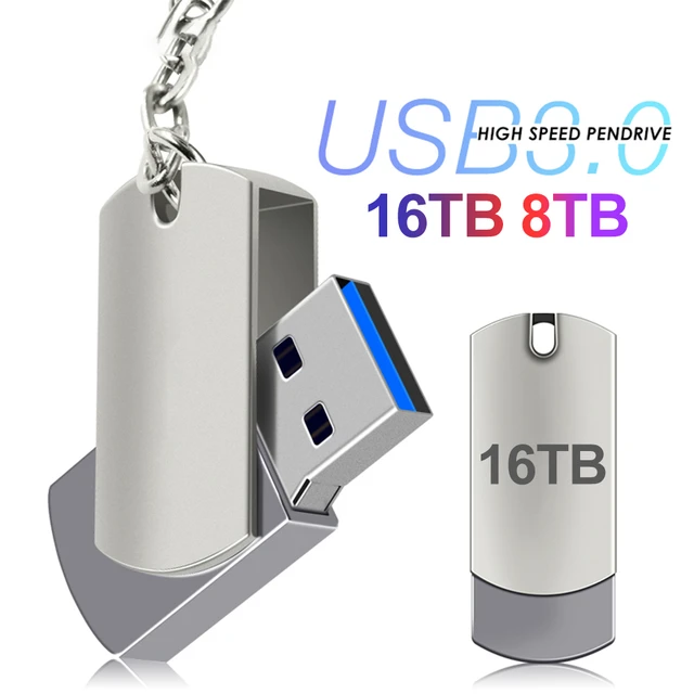 New 2023 Pen Drive 16TB Metal Pendrive Usb 3.0 8TB 4TB Cle Usb Flash Drives  2TB