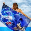 3D Anime S-Sonic The Hedgehog Beach Towels Shower Towel Sauna Travel Spa Microfiber Quick Dry Gym Accessories Cute Room Decor 5