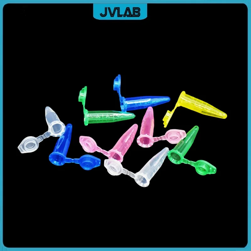 Microtubes Centrifuge Tube 0.5ml Lab Colorful EP Centrifugal Tube Bottom Tip Snap-cap Clear Scale 100/PK plastic test tubes centrifuge tube