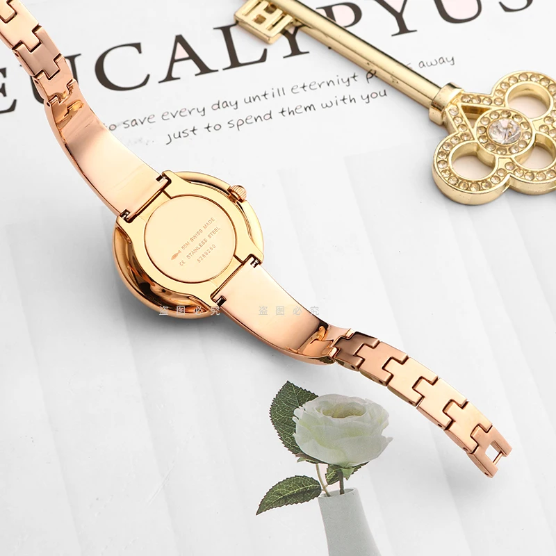 Petite Women's Stainless Steel Mesh Watchband Bracelet with Ultra-thin Design