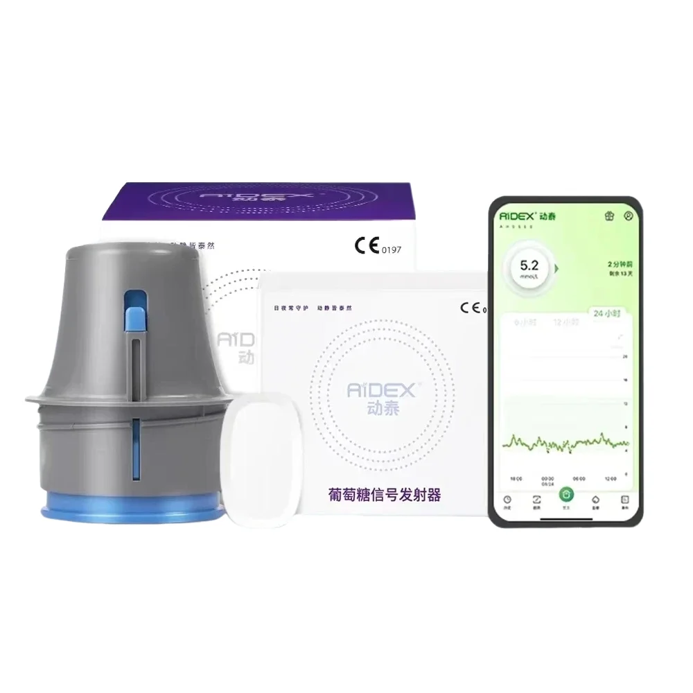 Blood glucose monitor CGMS 24h Real-time Blood Glucose Monitoring Scan-free Multilingual System Remote Monitoring Freestyle Libre Aidex Dynamic