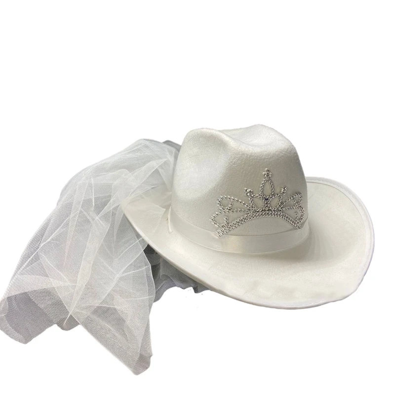 Western Cowboy Caps White Crown Cowgirl 