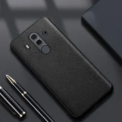 Premium High-Quality PU Leather Protective Case with Edge Protection for Mate 10 Pro (Black)