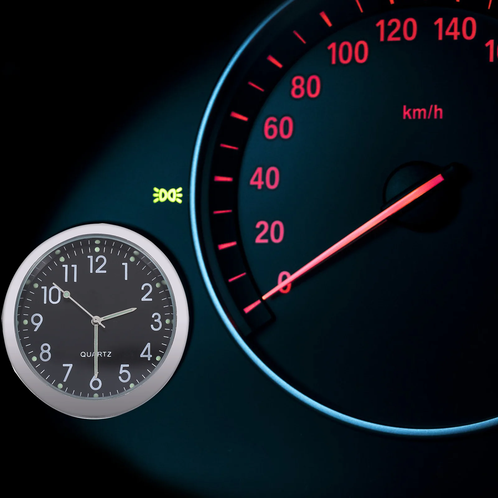 Car Clock Luminous Automobiles Internal Stick-On Mini Digital Watch Mechanics Quartz Clocks Auto Ornament Car Accessories