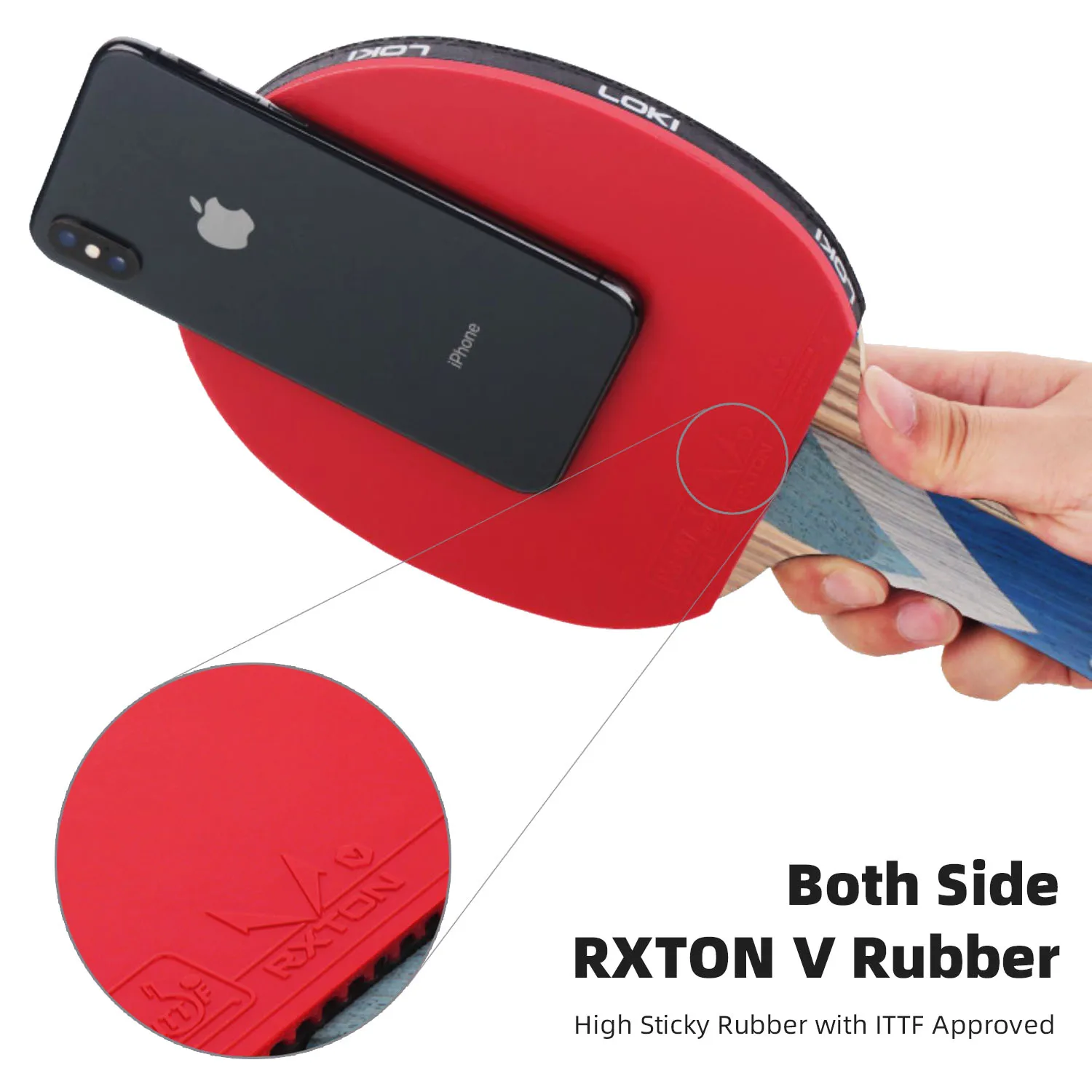 Table Tennis Racket Loki RXTON R-Series 5/6/7 Star Carbon Balance Offensive Ping Pong Racket Professional Hollow Handle