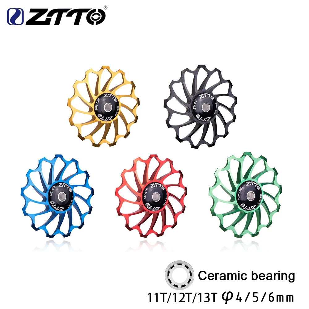 High-Performance Ceramic Bearing Bike Jockey Wheel Pulley - CNC Machined Guide Roller for MTB and Road Bicycles