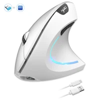 Souris Verticale HXSJ – Dual-Mode Sans Fil, Rechargeable Type-C, 2400 DPI, 600mAh 1