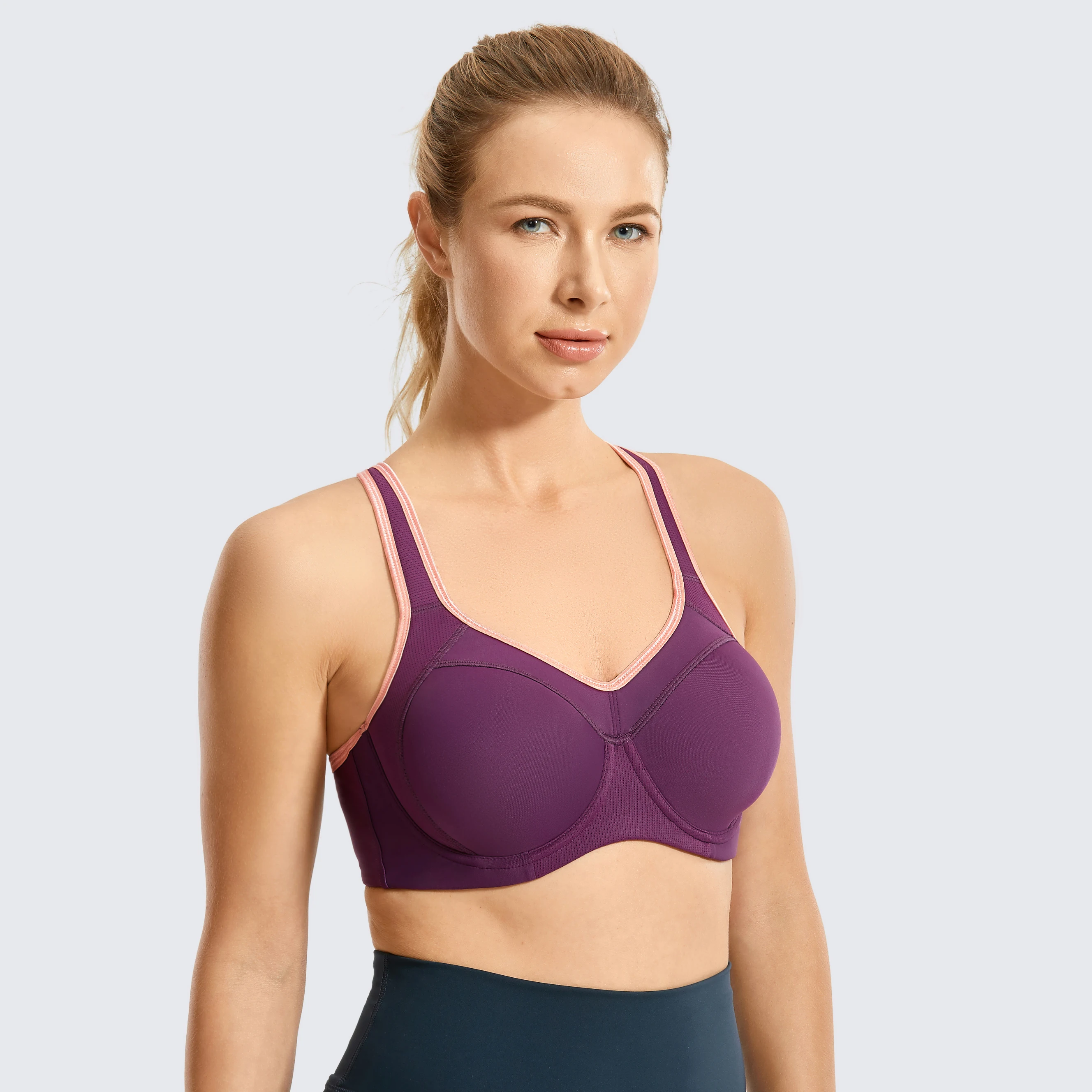 SYROKAN Women's High Impact Plus Size Sports Bra Nigeria | Ubuy