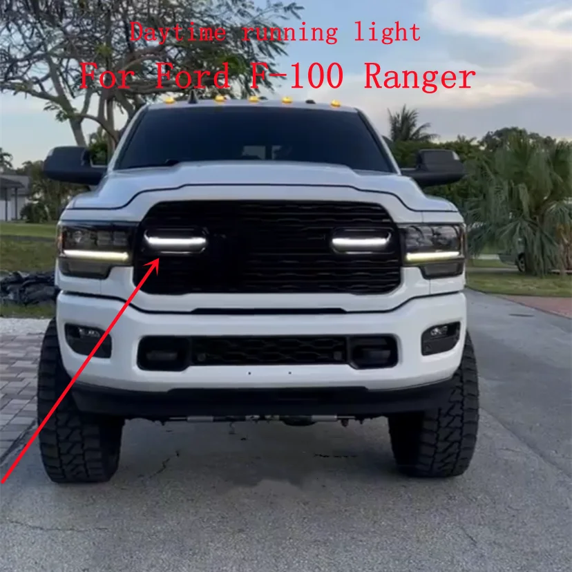 

2pcs LED Car Eagle Eye Light Auto Truck For Ford F-100 Ranger SUV Style Universal Amber High Quality Car Grille Lighting Kit
