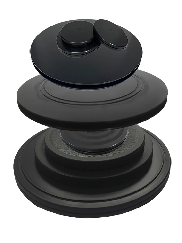 HQ MUTE Anti Skid Strong ABS Plastic 8/10/12.5/20/25/30/35/40CM Black Lazy Susan Turntable Round Table Swivel Plate Base lazy susan turntable