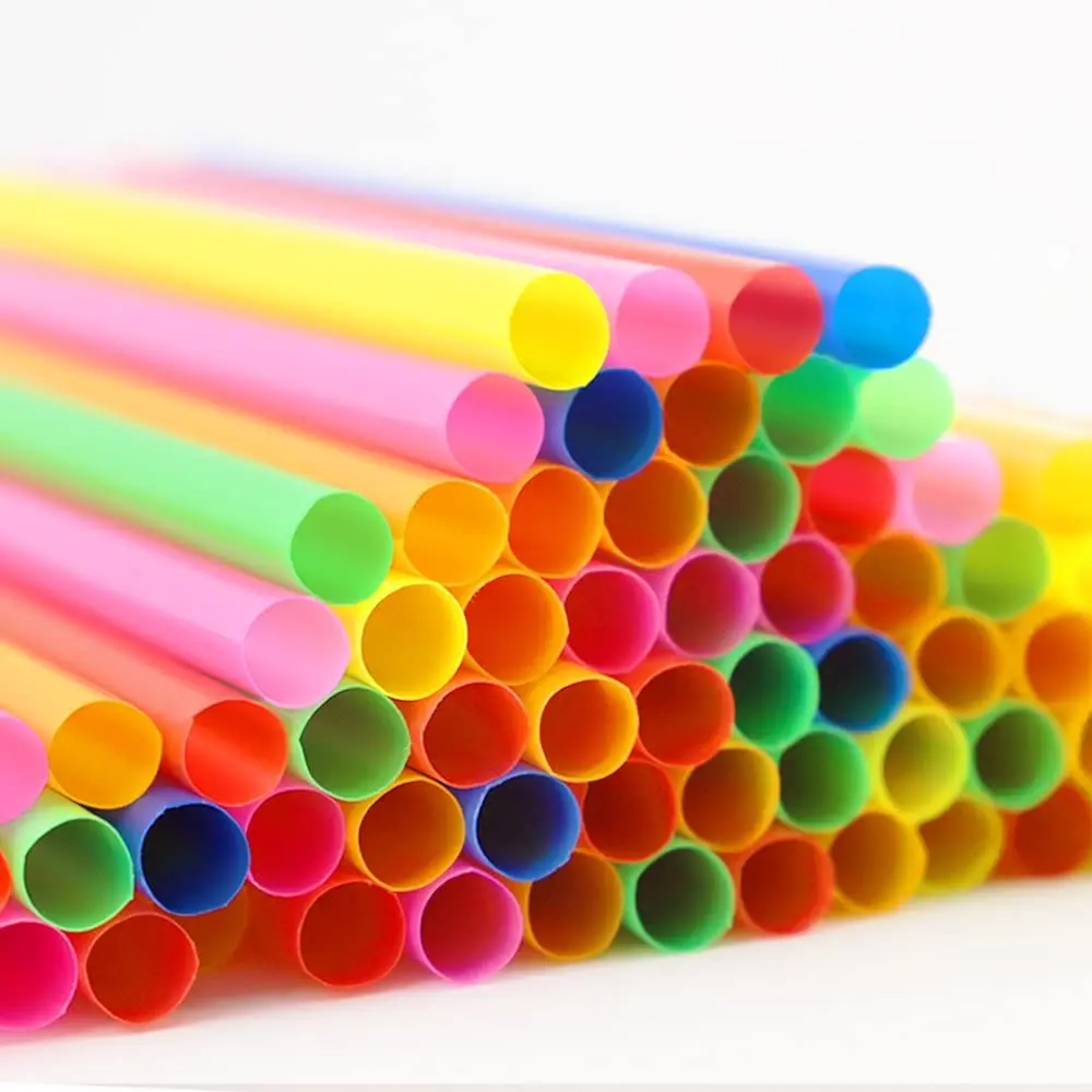 Jumbo Straws 10.3in Smoothie Straws Extra Wide Extra Long 300Pcs Assorted Bright Colors Jumbo Straws