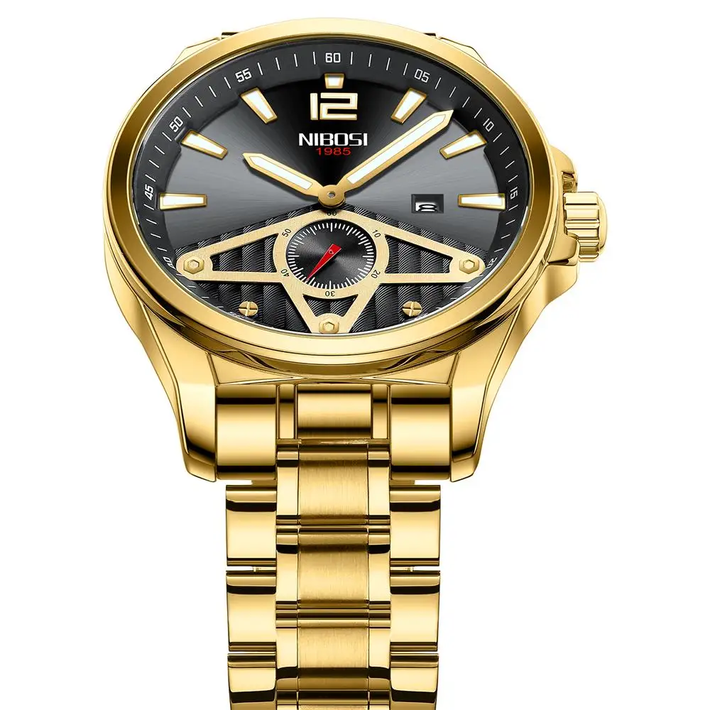 New Watches for Men Top Luxury Brand NIBOSI Small Seconds Design Quartz Men’s Watch Sport Waterproof Wrist Watches Date Relogio