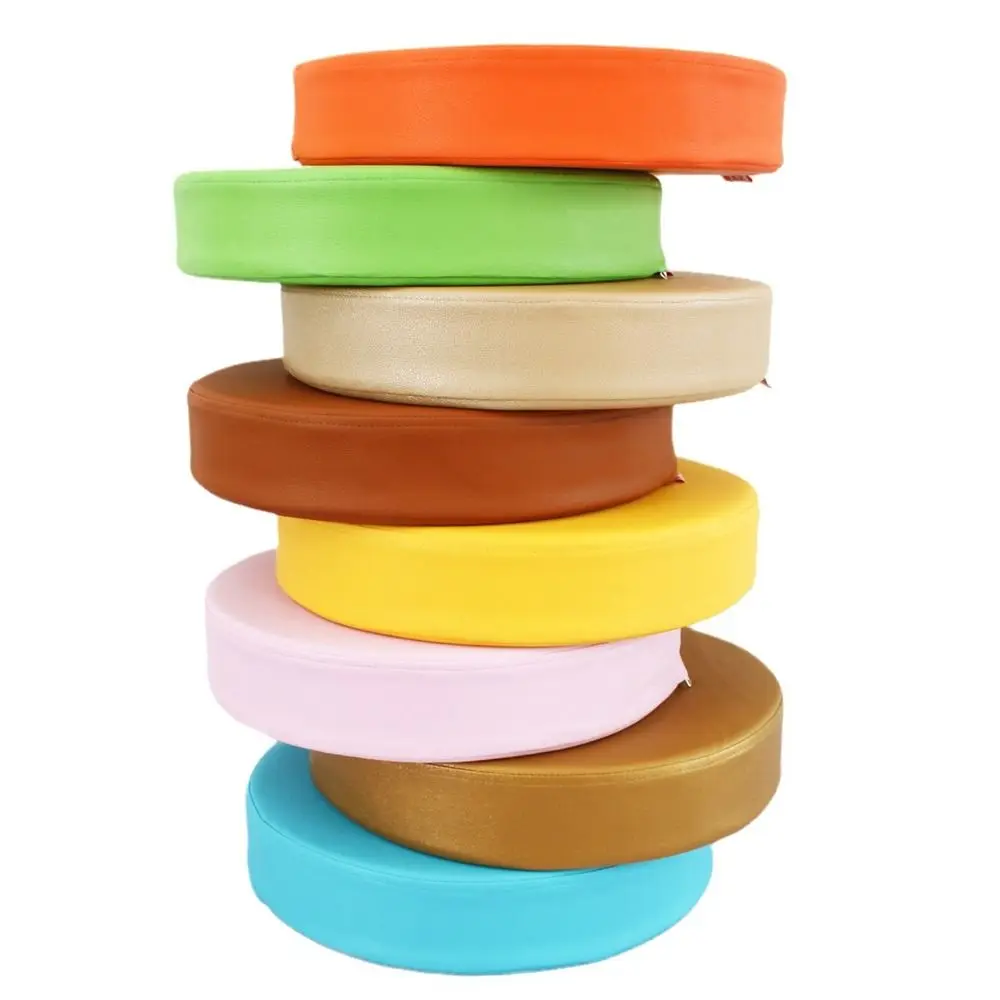 Practical Japanese Style Leather Round Cushion Thicken Soft Upholstered Cushion Washable Waterproof Sponge Cushion for Home