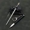 12cm Aragorn Narthil Sword Keychains LOTR Anduril Medieval Weapon Metal Katana Samurai Sword Keychain Ornaments Toys collections 1