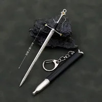 12cm Aragorn Narthil Sword Keychains LOTR Anduril Medieval Weapon Metal Katana Samurai Sword Keychain Ornaments Toys collections 1