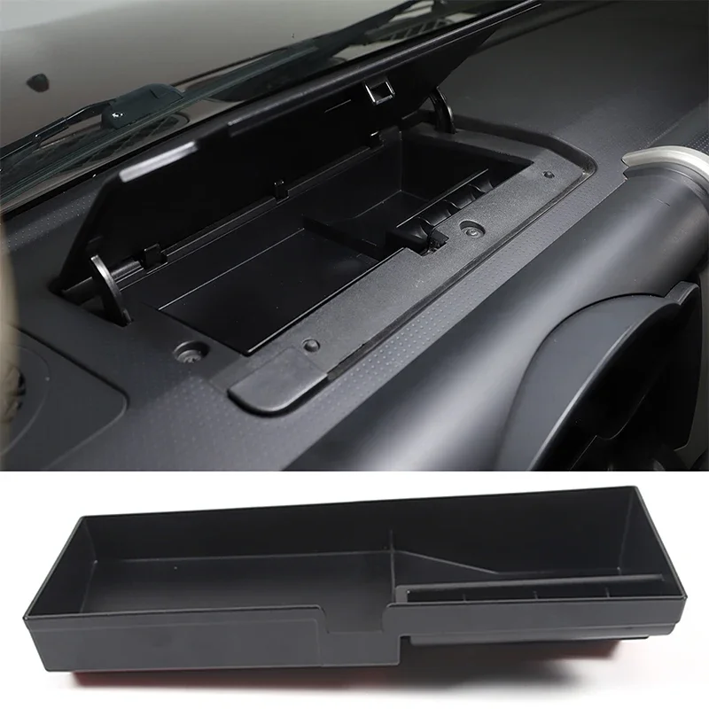 

For 2007-2021 Toyota FJ Cruiser ABS Black Car Dashboard Storage Box Tray Sticker Car Interior Accessories 1Pcs