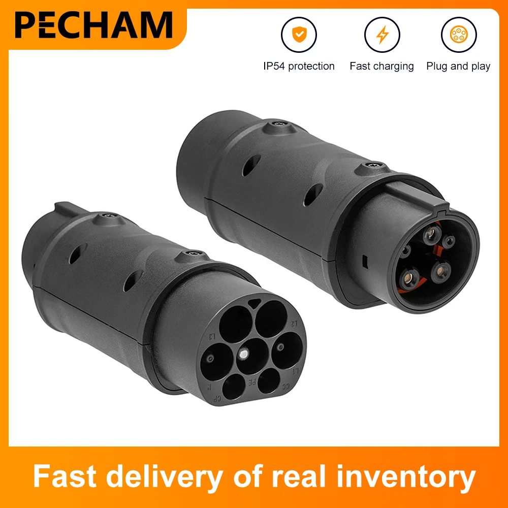 Electric Vehicle Charging Connector Type2 To Type1 16a/32a Ev Car