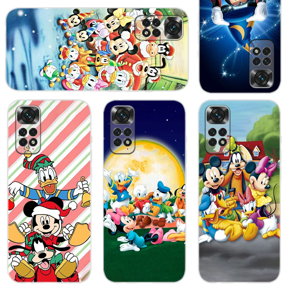 

Silicone Soft Case For Xiaomi Redmi Note 11 10 Lite 9 8 7 6 5 Pro Max 10S 9S 8T 9T 4G 5G Cover Goofy mickey mouse donald duck