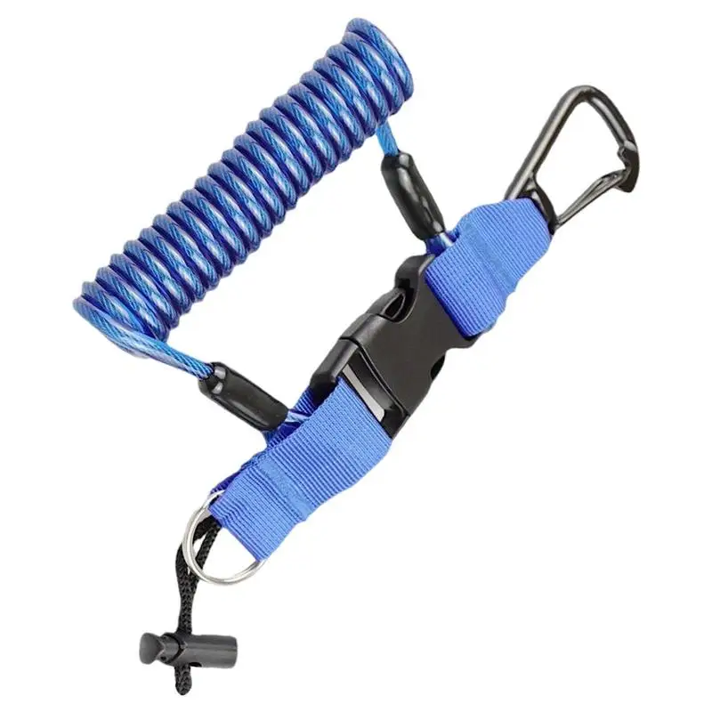 Scuba Diving Coil Lanyard Retractable Diving Spring Coiled Stainless