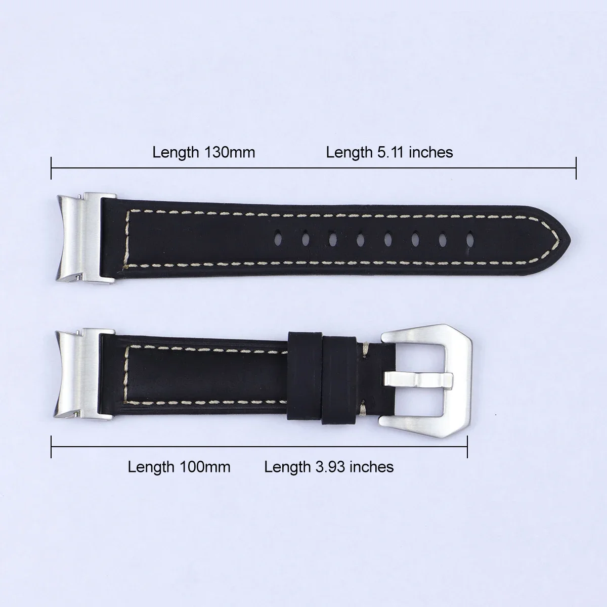 Elegant 20mm Quick Fit Leather Watch Strap