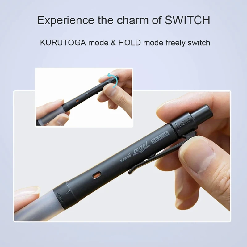 New Uni Alpha-Gel Switch Mechanical Pencil,Hold & Kuru Toga Automatic 0.3 0.5 mm Soft Comfortable Grip m5-1009GG Limited Edition 6