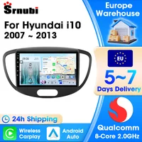 Srnubi Carplay autoradio pour Hyundai i10 2007 2008 2009 2010-2013 lecteur multimédia Android Auto Navigation GPS 2 Din stéréo DVD 1