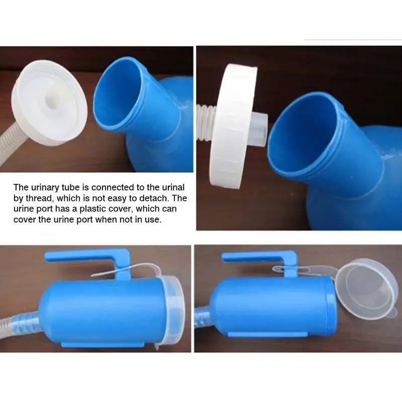 2000ml Portable Urinal With Hose For Women Men 1.3/1.6m Extension Long Tube Toilet Outdoor Urinal Chamber Pot For Camping Travel