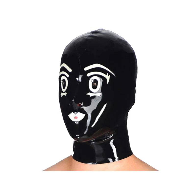 100 Latex Mask Rubber Black and White Mask Simulated Face 0.4mm Size