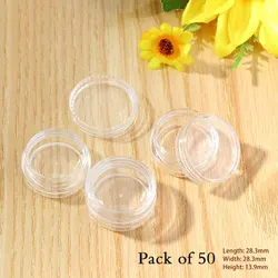 50-Piece Transparent Plastic Organizer Set for Jewelry, Beads, and Makeup (Transparent)