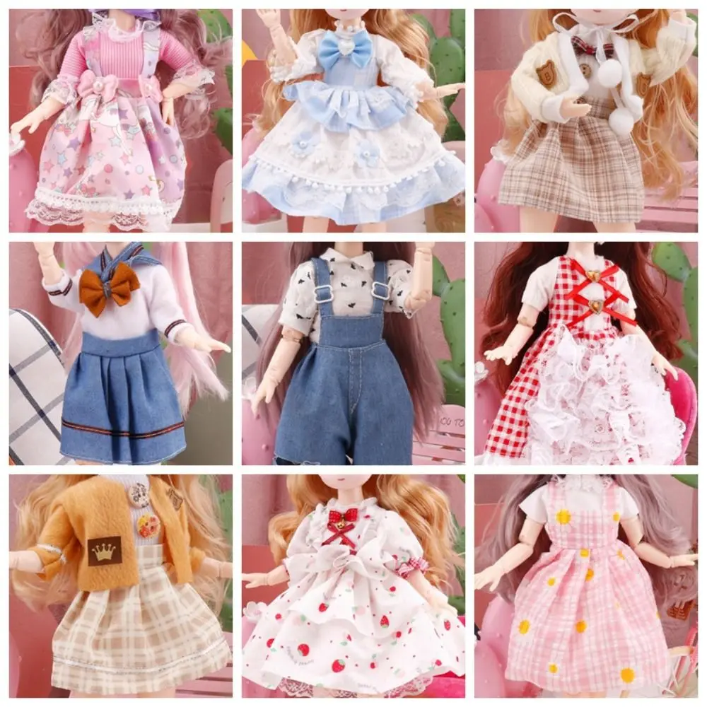 

DIY Toys 30cm BJD Doll Clothes Colorful Kawaii 11 Inch BJD Dolls Dress Cute Movable Body 1/6 Bjd Doll Clothes Cotton Doll