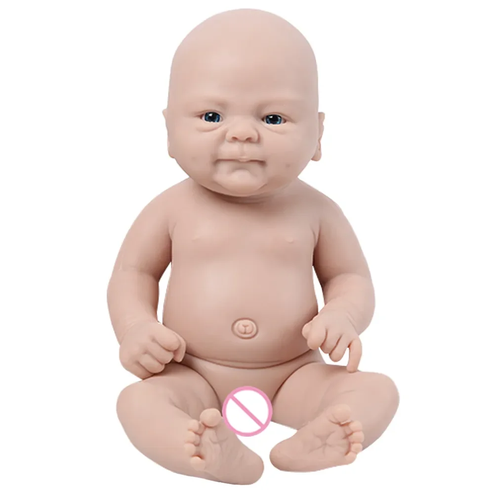 IVITA 14inch Unpainted Full Body Silicone Bebe Reborn Girl "coco" Doll with Magnet Pacifier Lifelike Baby DIY Blank Kids Toys 3