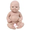 IVITA 14inch Unpainted Full Body Silicone Bebe Reborn Girl "coco" Doll with Magnet Pacifier Lifelike Baby DIY Blank Kids Toys 3