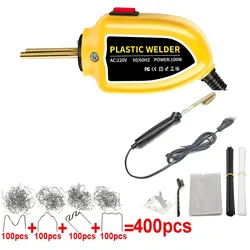 High-Power Plastic Welder with Heat Gun and Hot Staplers - Advanced Car Repair Tools Kit - 220V EU PLUG (With iron set)