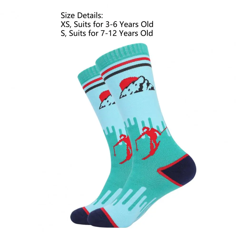 1 Pair Ski Socks Sweat-absorbing Fine Workmanship Keep Warm Soft Thick Kids Boot Ski Socks Snow for Outdoor