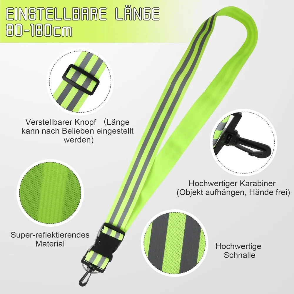 Reflective Safety Shoulder Belt High Visibility Night Safety Reflective Belt Elasticated Strip Adjustable Visible